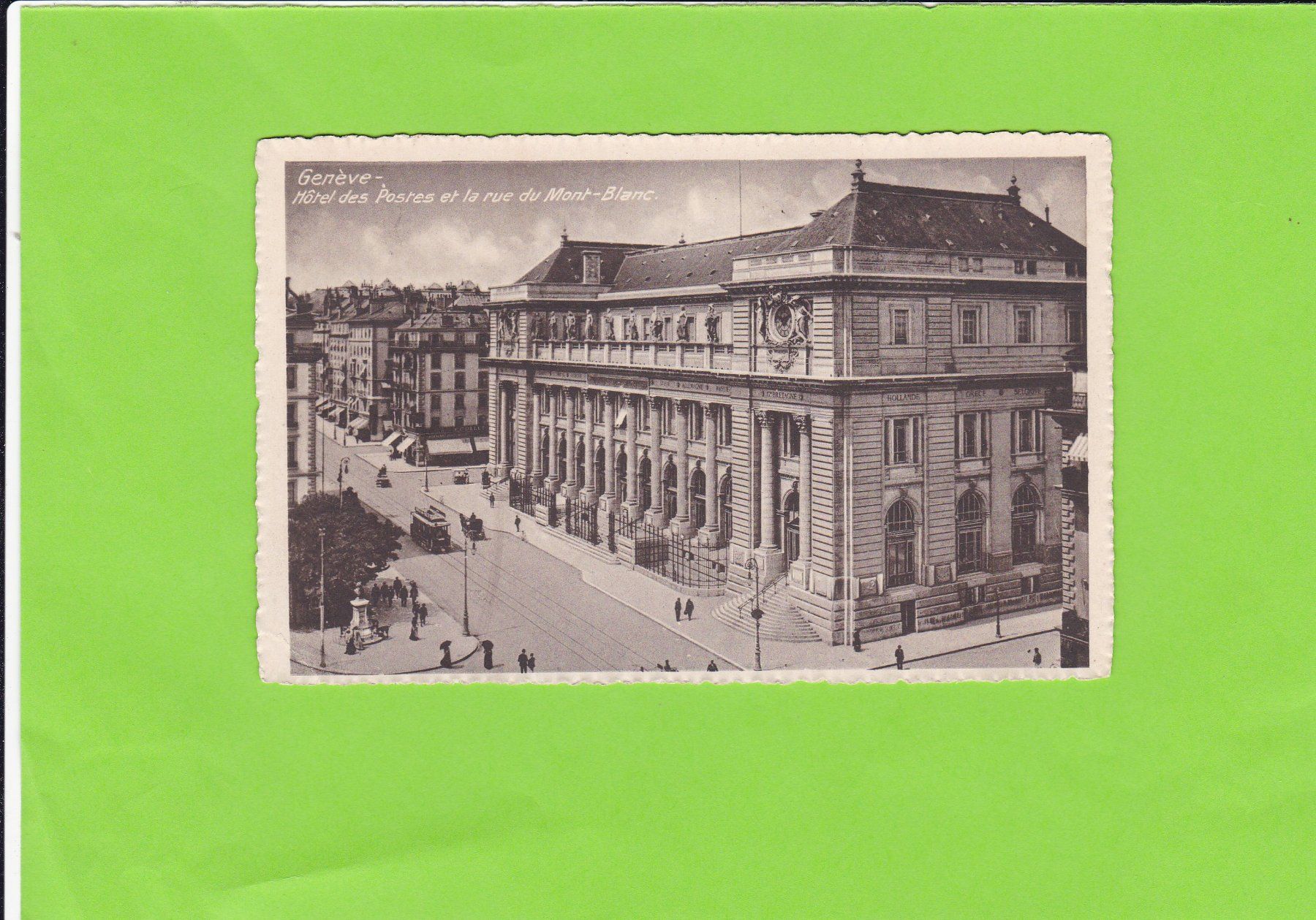 Ansichtskarten: Genève-Hôtel des Postes-belebt-Tram – Gebraucht aus St. Peterzell von neckertal