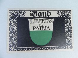 Karte Kanton Waadt Wappen um 1920