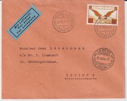 Luftpostbrief 1934 Salon International d'Aviation Genève