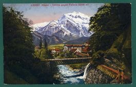 Ragaz, Tamina gegen Falknis, 1917, gelaufen