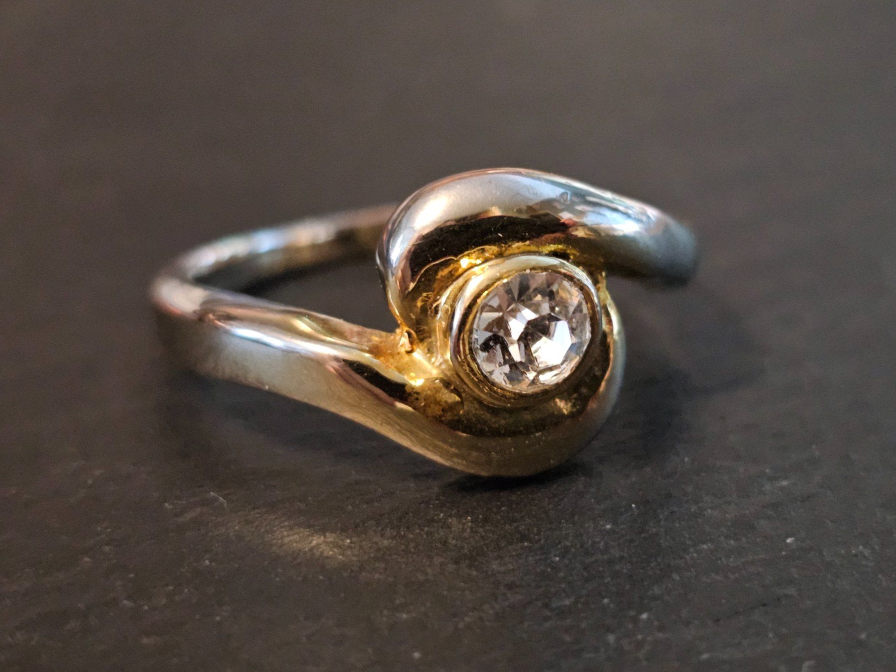 Anelli: AKTION Gelb gold Ring massiv Stein Geschenk Modeschmuck 4.6 – Nuovo (secondo la descrizione) da Riedt b. Erlen venduto da Gottestraene 2