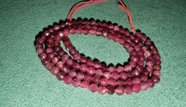 Turmalin rot facettiert 3mm. Strang