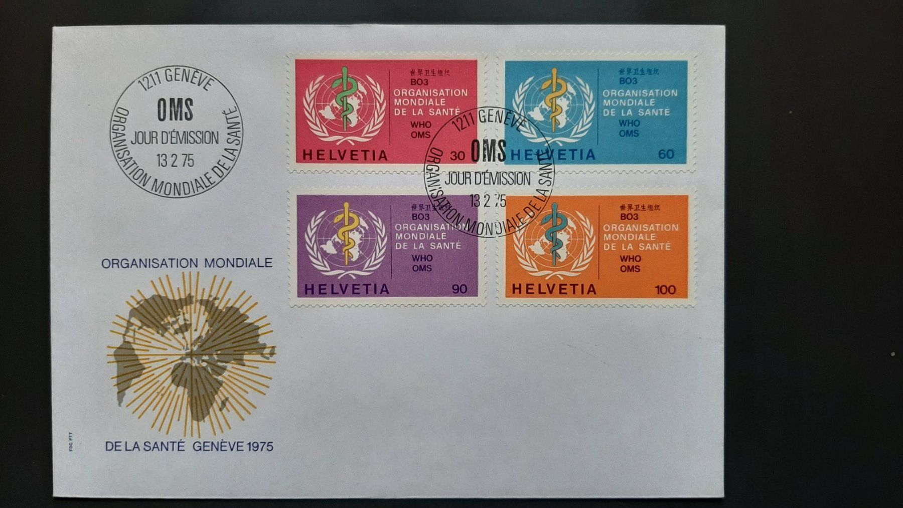 Tutti i francobolli: CH Ersttagsbriefe der WHO Genf – Nuovo (secondo la descrizione) da Pfäffikon ZH venduto da Romulus