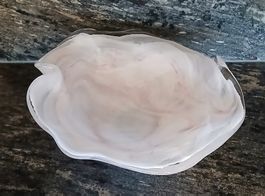 Dekorative Vintage Glas Schale, Murano Stil, Top Zustand!