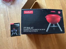 Bodum Frykat Holzkohlengrill, rot, neu originalverpackt
