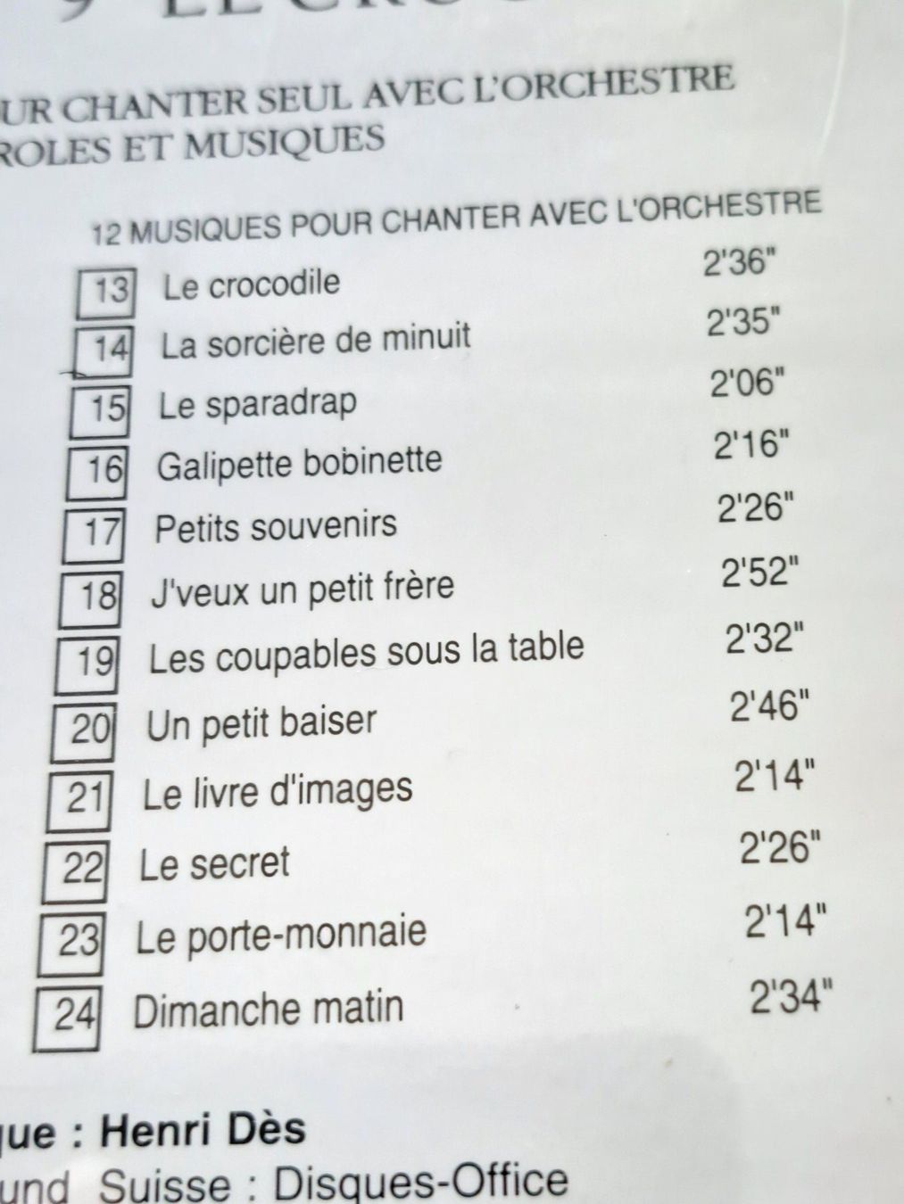 CD: Cd Henri Dès - Le crododile  – Usato da Pully venduto da bro_n52j 3