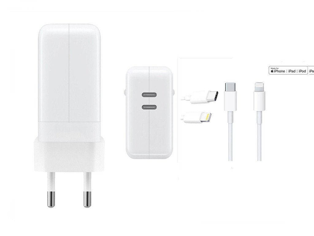 Ladegeräte: 35W iPhone Duo 2x USB C Netzteil +1meter lightning kabel – Neu (gemäss Beschreibung) aus Kirchdorf AG von Lionstein 5