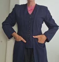 Vintage Avant-Garde Blue Jacket Dress Blazer