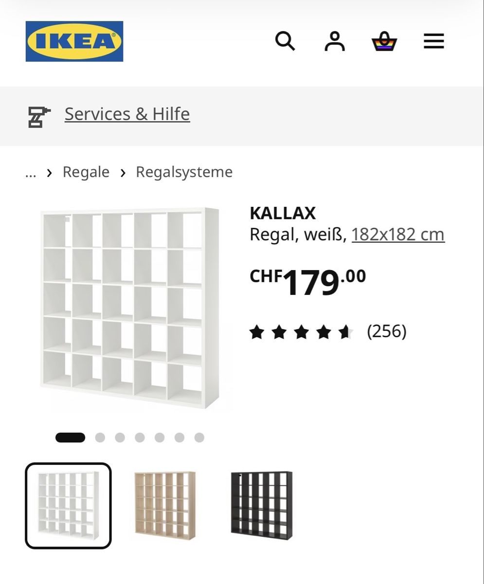 Ikea Scaffali: IKEA Kallax Regal weiss 182x182 cm – Usato da Uster venduto da J3344