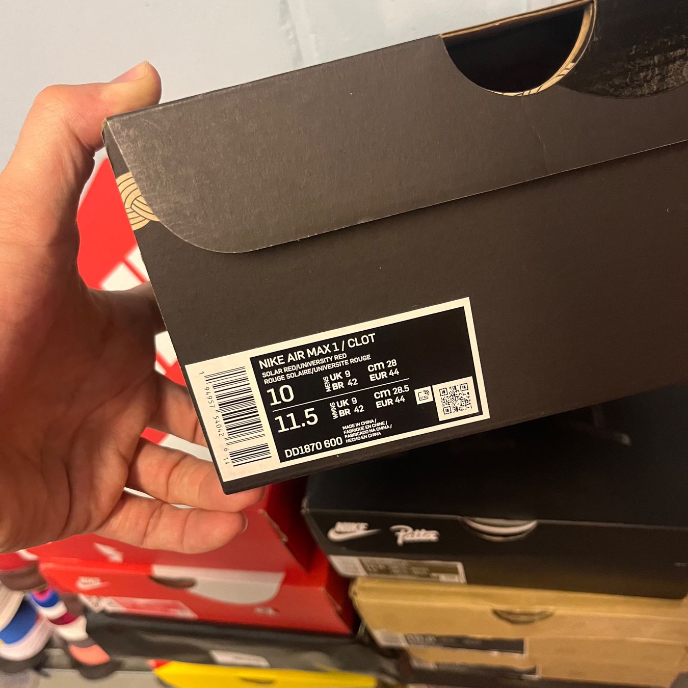 Nike Scarpe da uomo: Nike Air Max 1 Clot solar/red – Nuovo (secondo la descrizione) da Winterthur venduto da LaBodega 1