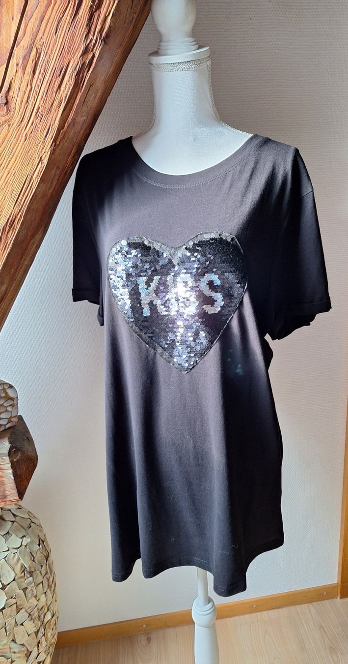 Tally Weijl T-Shirts: OverSizeShirt mit Pailletten Applikation, Gr. M – Neu (gemäss Beschreibung) aus Reinach AG von silver_65 1