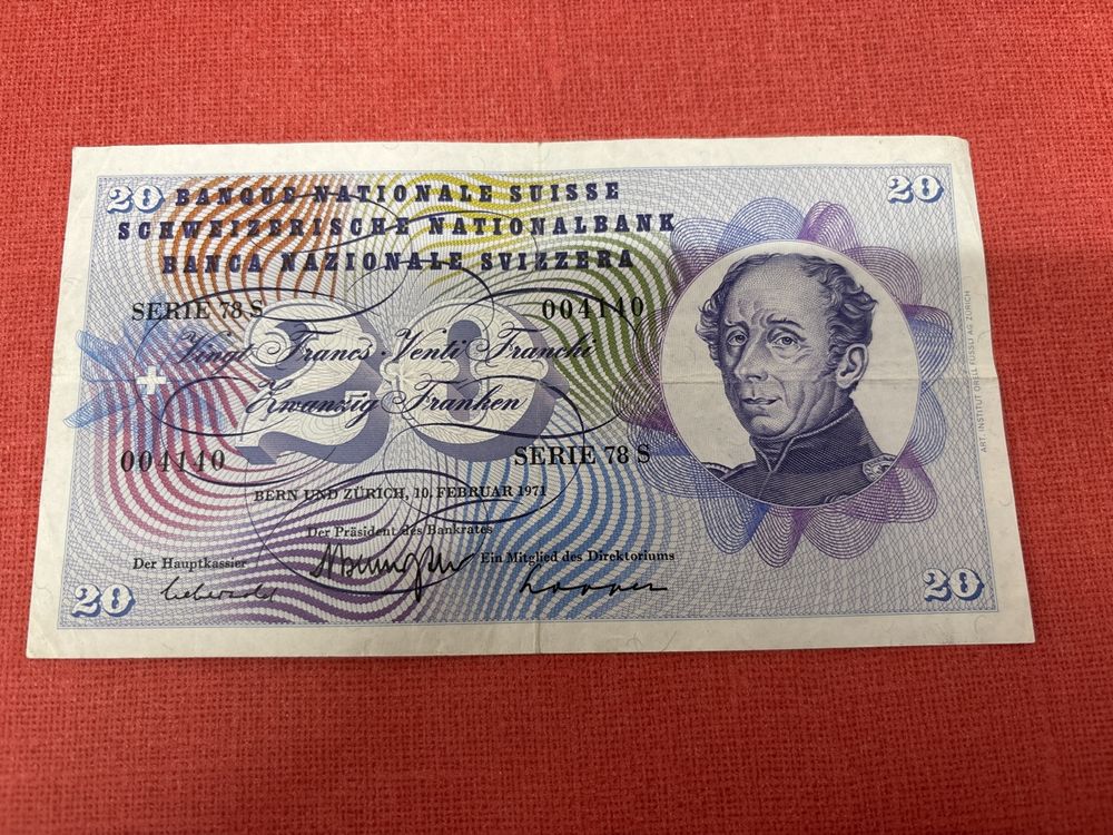 20 Franken Note, 1971, Top Zustand, Sammlerstück 💰 (Gebraucht) in ...