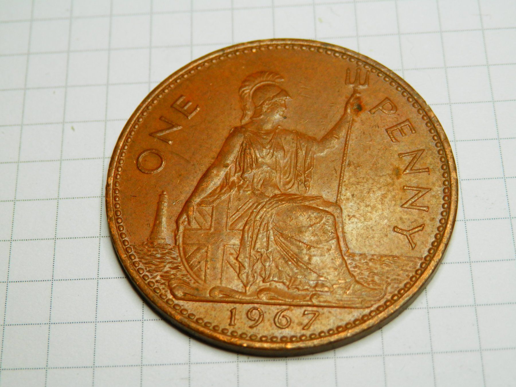Alle Münzen: Großbritannien 1 Penny, 1967 – Gebraucht aus Weiach von weiach81