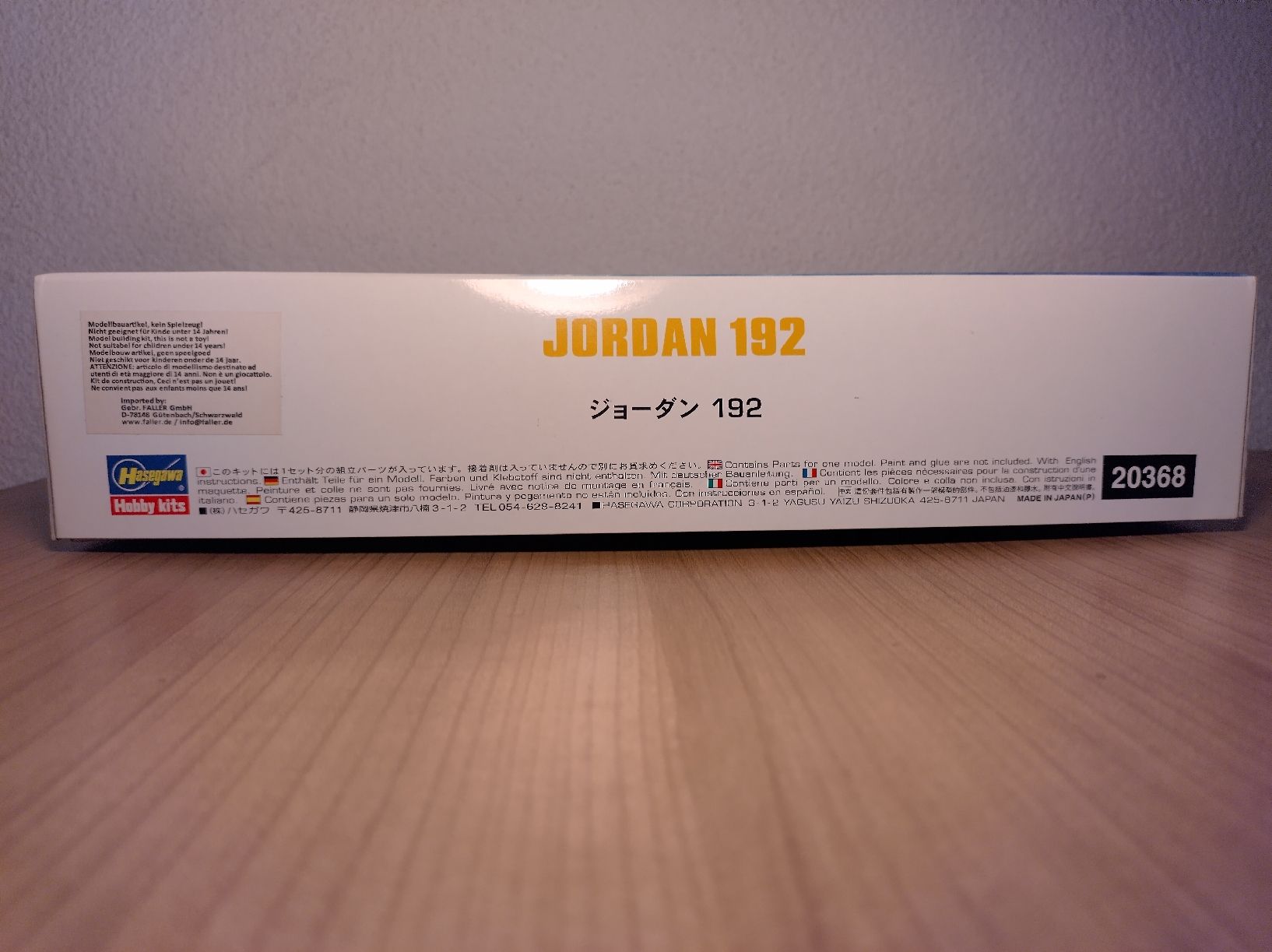 Kit di modellismo & Modellini statici: F1 Jordan 192 . Hasegawa 1:24 – Nuovo e nell'imballaggio originale da Magadino venduto da TiRa76 6