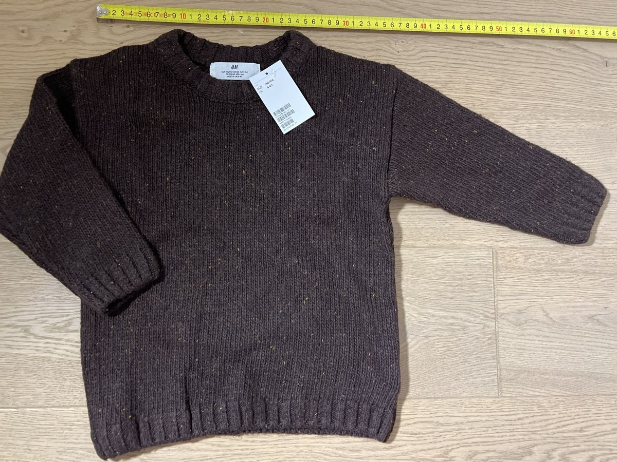H&M Maglioni & Felpe: Neu: Kinder Woll-Strickpullover Gr 110/116 braun – Nuovo e nell'imballaggio originale da Oensingen venduto da katepe