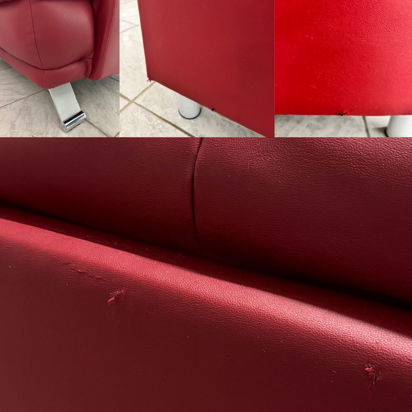 Divani: Rotes Kunstleder Sofa Bordeaux | TOP ZUSTAND – Usato da Suhr venduto da twt_gb7n 9