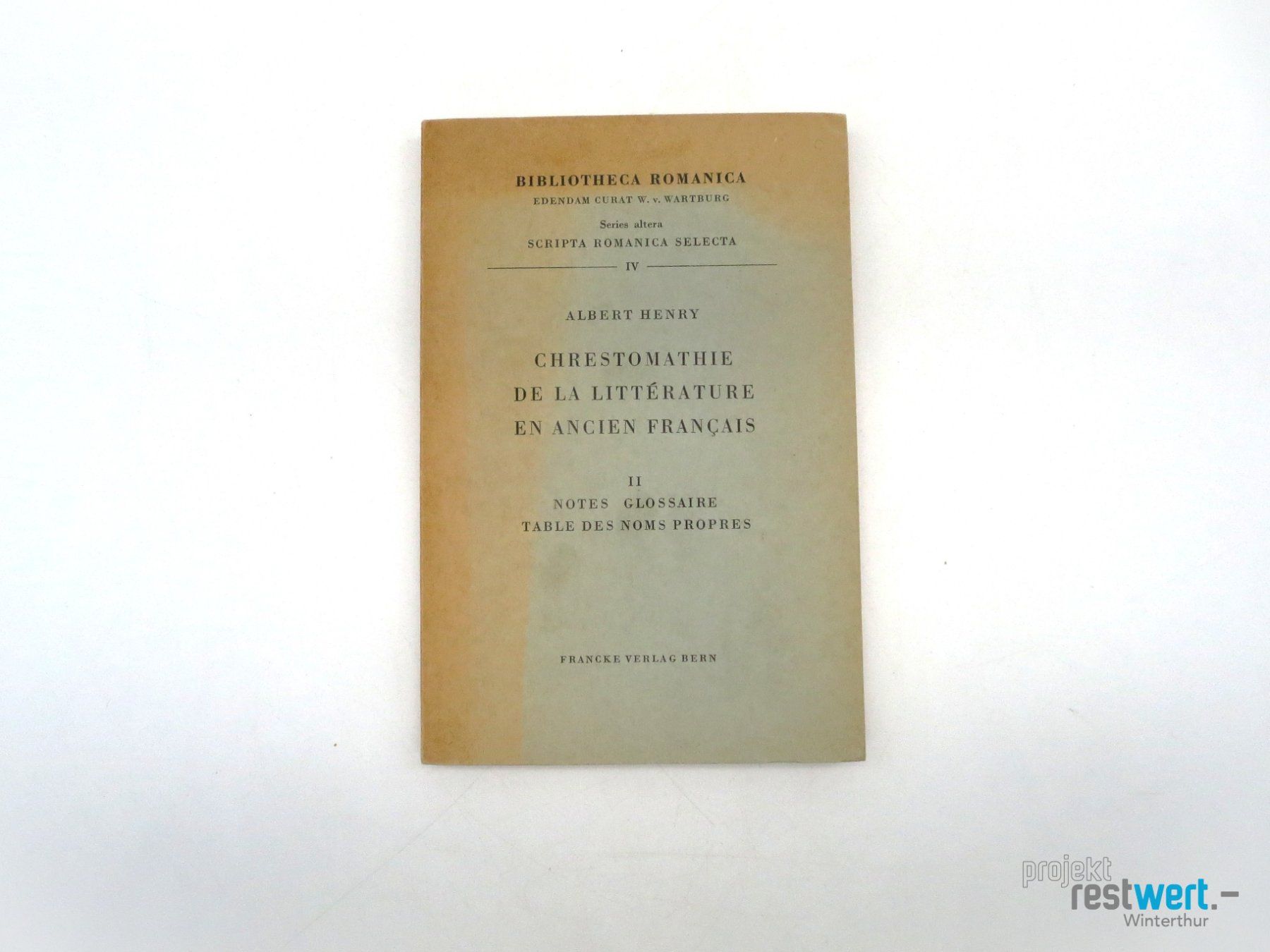 Libri: HENRY ALBERT - Chrestomathie de la littérature – Usato da Winterthur venduto da Restwert_Winterthur