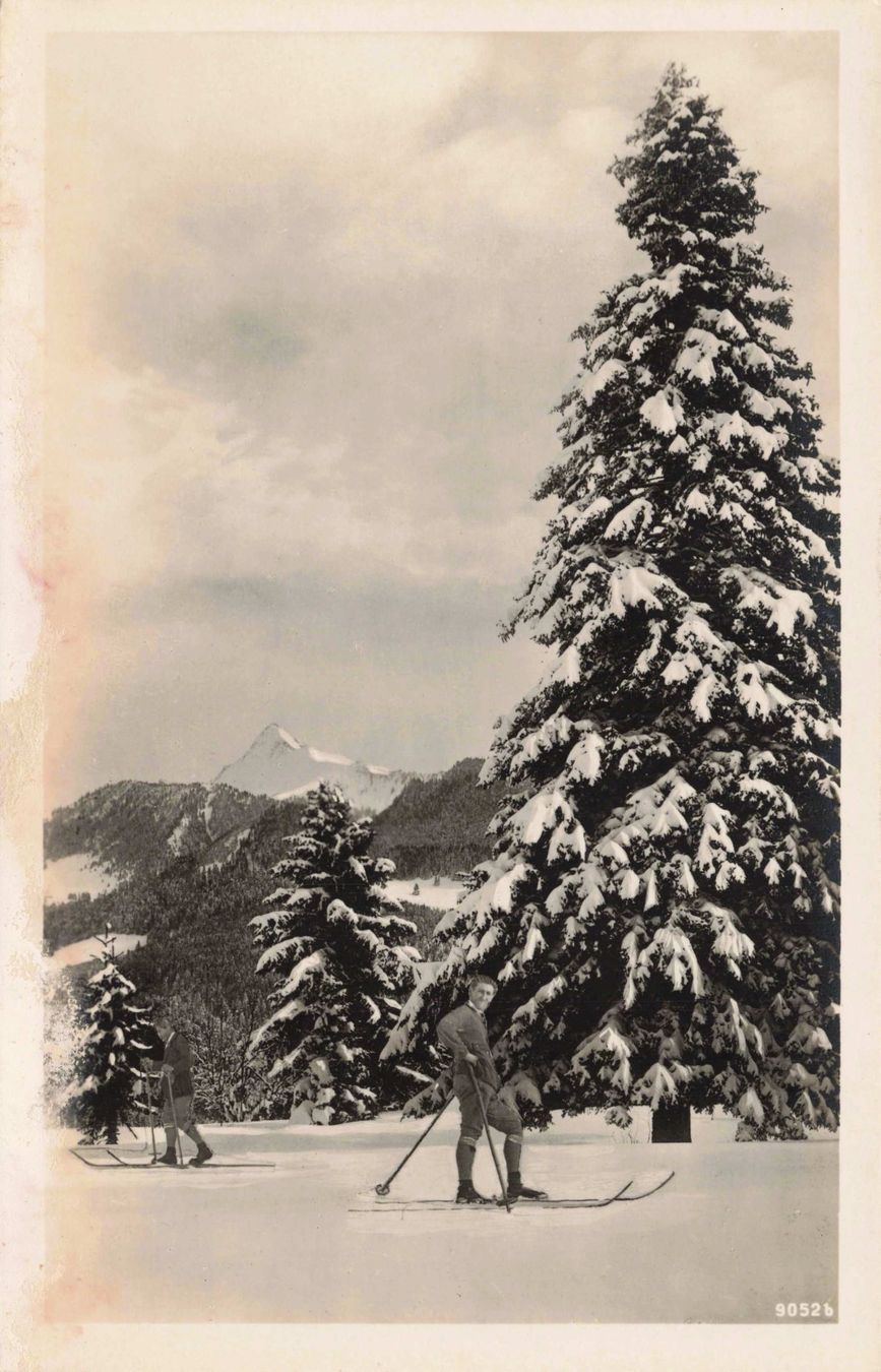 Cartoline postali: Hiver en suisse Skifahrer – Usato da Biasca venduto da Blenio71