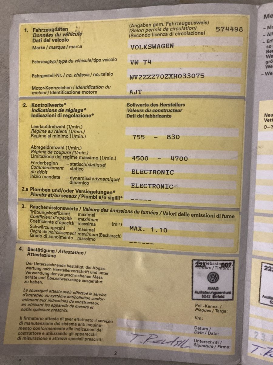 VW Automobili: VW T4 2,5 TDI , MFK, expertisé Juni 2024 – Usato da FRIBOURG venduto da Boris004 8
