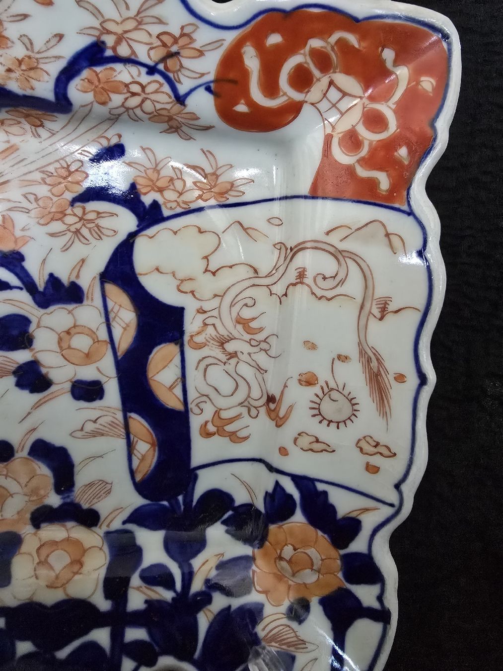 Piatti di portata: Plat rectangulaire Imari japonais XIXe  – Usato da Satigny venduto da Baazarbaron 2