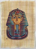 Original Ägyptischer weiße Papyrus Handgemalt Tutenchamun Ma