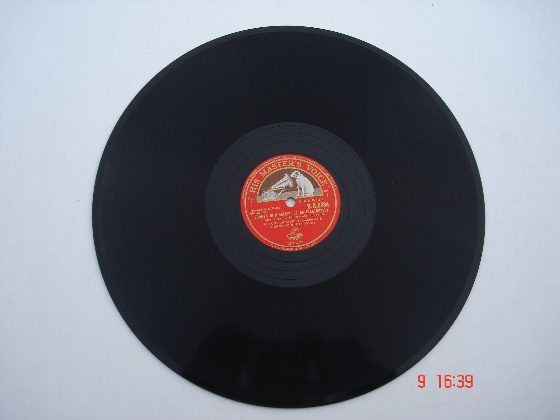 Dischi in vinile: Schellackplattenalbum Beethoven Sonate A-Dur Op.69 – Usato da Aeschi SO venduto da abi1951 2