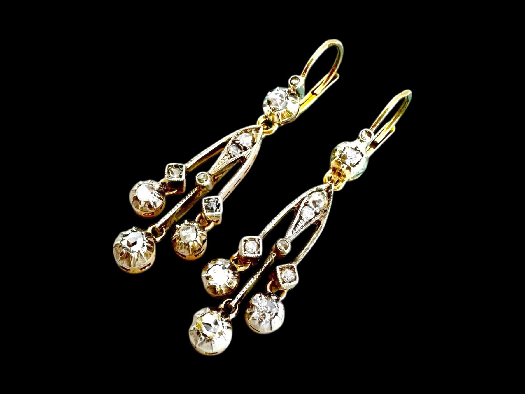 Ohrringe & -stecker: Jugendstil Diamant - Ohrhänger um 1900 – Gebraucht aus Zuzwil SG von artimmo 5