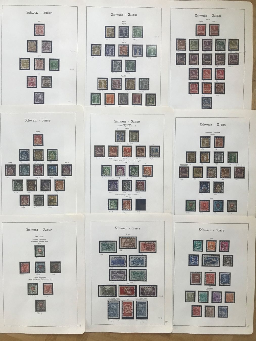 Alle Briefmarken: Schweizer Briefmarkensammlung ab 1907 - 1987 – Gebraucht aus stäfa von brandy66