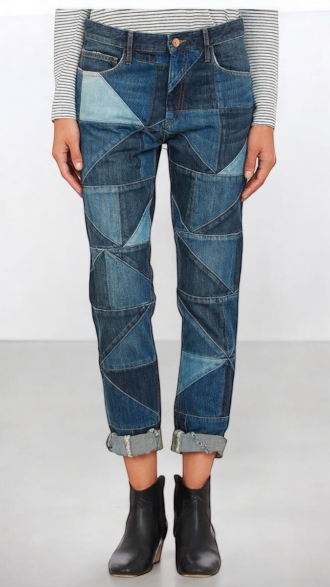 Isabel Marant Jeans: ISABEL MARANT ÉTOILE Patchwork Denim Jeans GR. 38  LP 350,- – Usato da Zürich venduto da Recode.Fashion 1