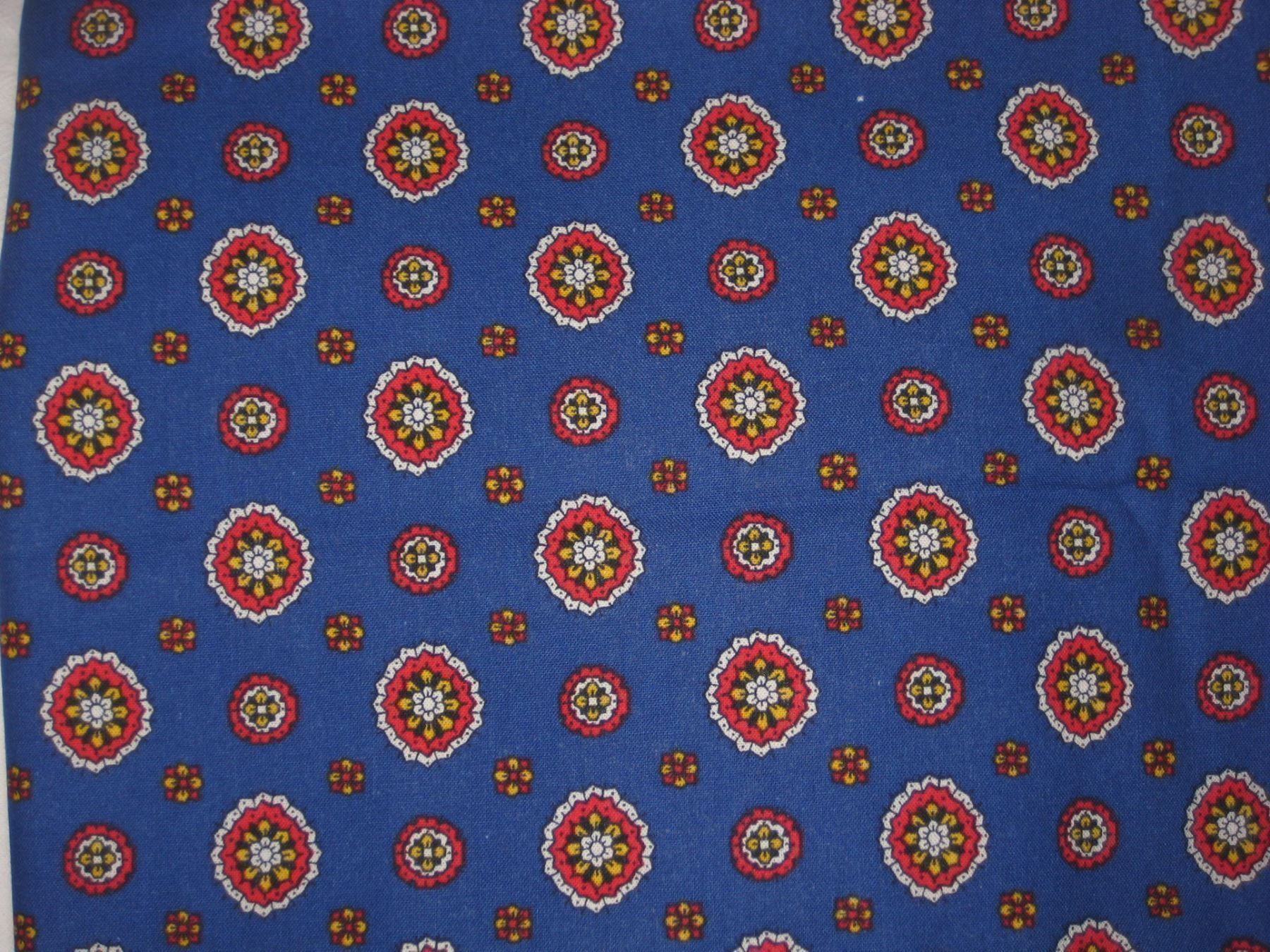 Stoffe: Baumwollstoff blau mit runden Motiven – Neu und originalverpackt aus Füllinsdorf von Schlupp 1