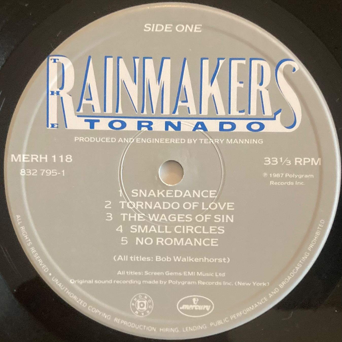 Dischi in vinile: THE RAINMAKERS - TORNADO – Usato da Poliez-Pittet venduto da Newtown-Records 3