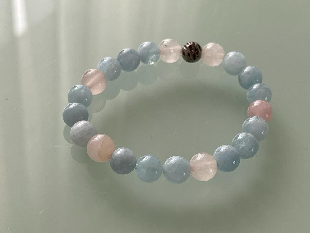 Bracciali & Braccialetti: Amazonit mit rosenquartz armband – Nuovo (secondo la descrizione) da Wittenbach venduto da Heissenberg81