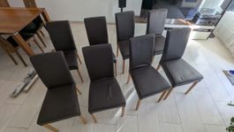 GRATIS 8x Stühle braun
