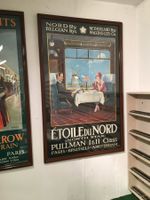 Eisenbahn Plakat "Etoile du Nord" gerahmt ist ein Repro