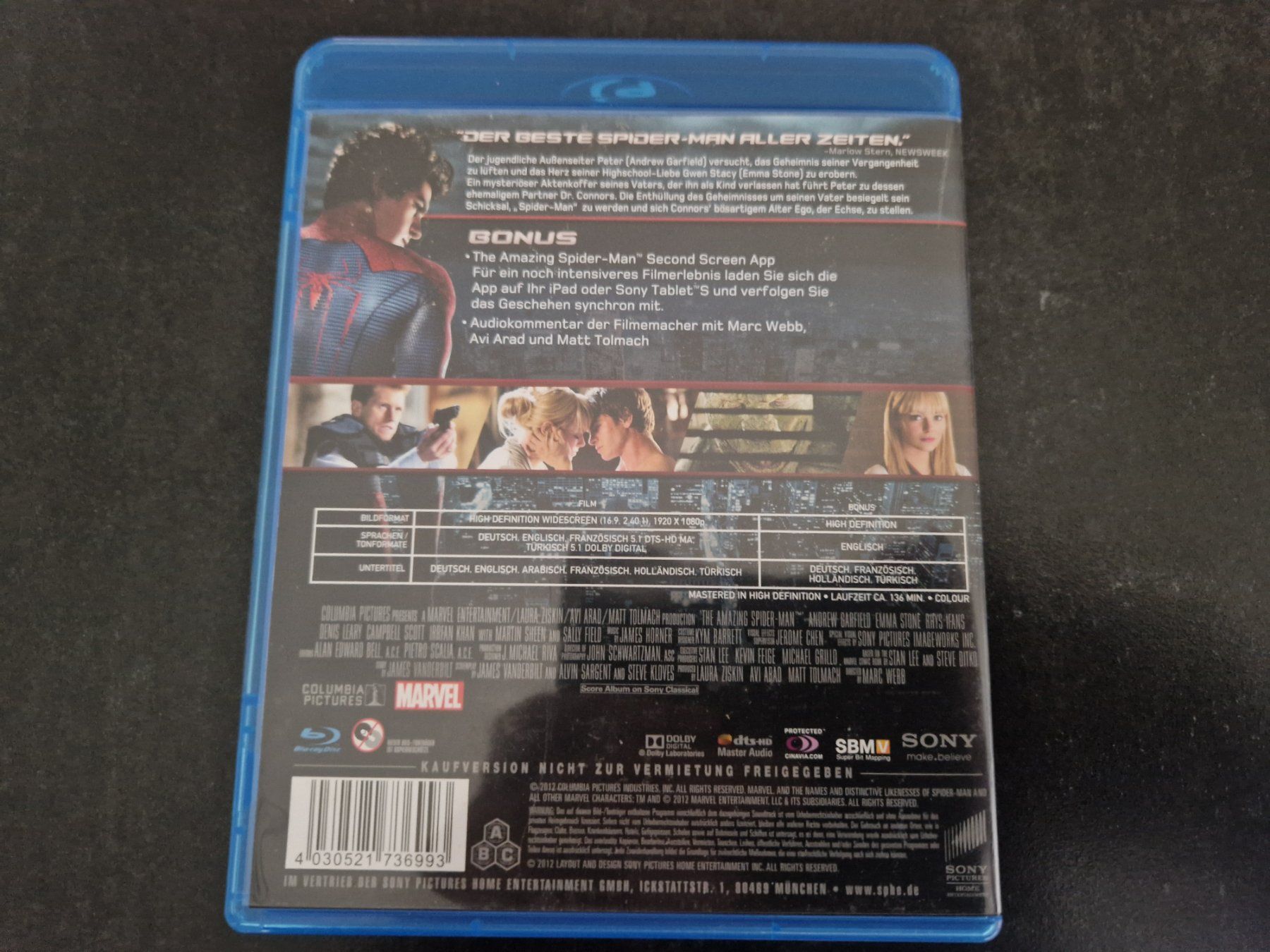 Tutti i DVDs: The Amazing Spider-Man Blu-Ray – Usato da Buchs SG venduto da Herc01 2