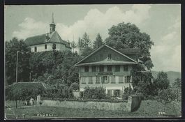 AK Flüeli, Gasthaus Flüeli und Kirche
