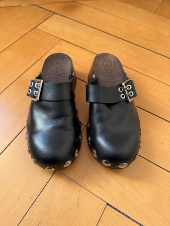 GANNI Leder Clogs