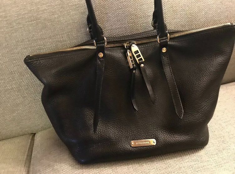 Sac burberry noir clearance cuir