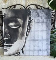 Bild Buddha Motiv Schwarzweiss 60x60 cm