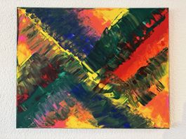 Abstraktes Gemälde, moderne Kunst, Wanddeko, Handgemalt