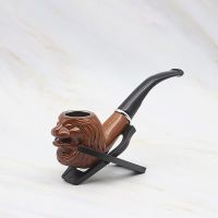 Pipe à fumer tête de lion