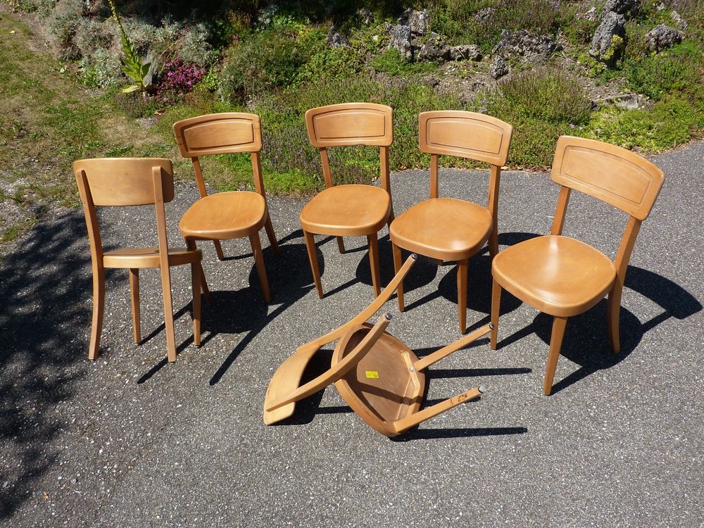 6 Stühle Beizenstühle Holzstühle Gastrostühle Keusch Tisch 1