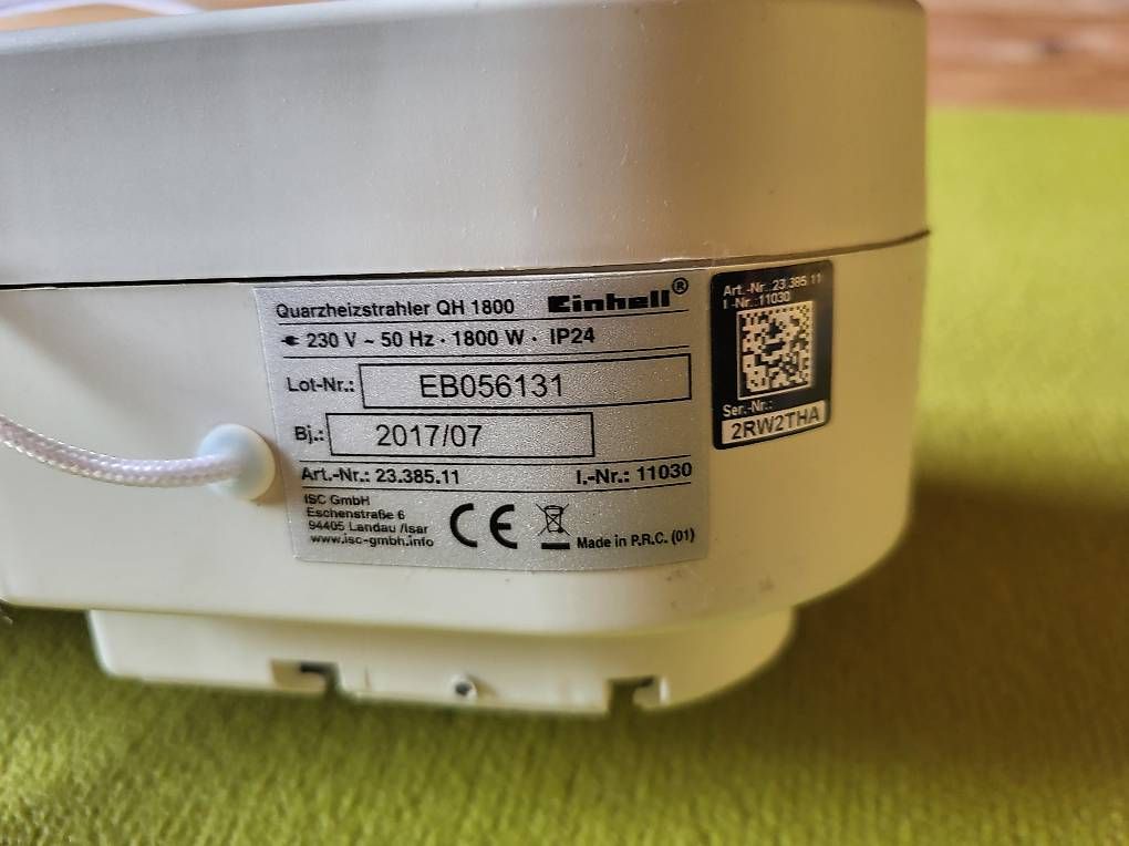 Radiatori: Quarzheizstrahler QH 1800 Einhell – Usato da Thun venduto da t_h_cl6d 2