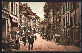 Thun, Hauptgasse mit Häuserfassaden und