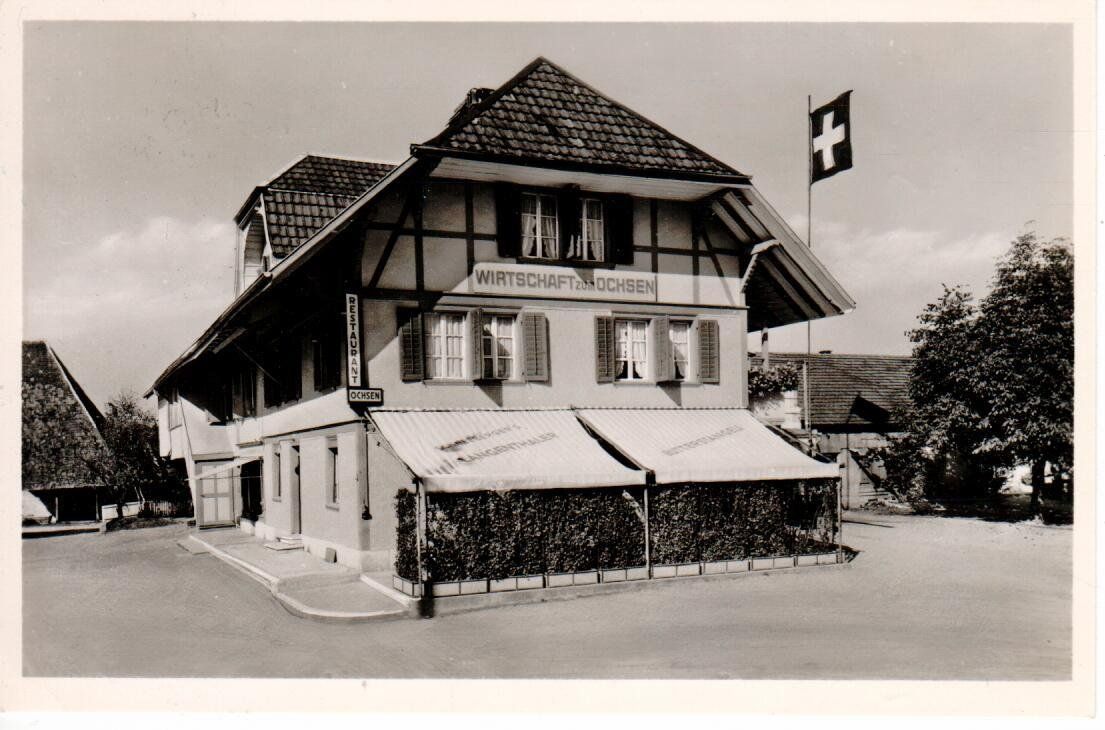 Cartoline postali: Wirtschaft zum Ochsen, Schoren Langenthal – Usato da Wolhusen venduto da Curver9