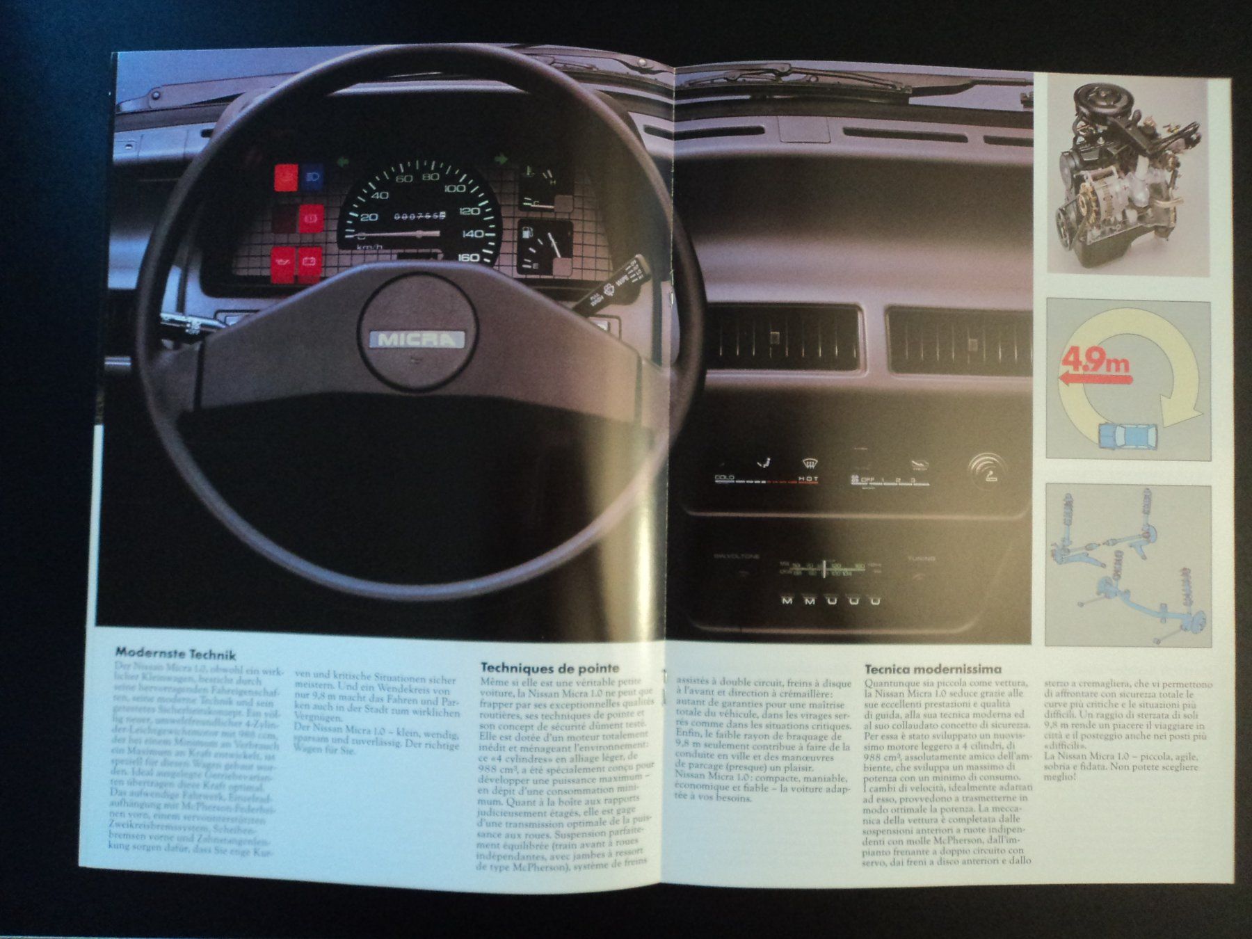 Nissan Documenti: Prospekt Nissan Micra 1983 – Usato da Schwarzenburg venduto da modelCARama 2