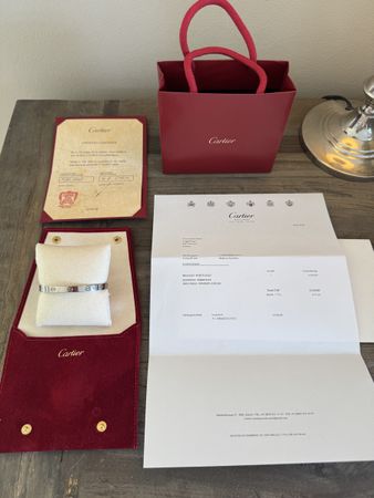 Cartier LOVE Armband 18K Weissgold Grösse 18