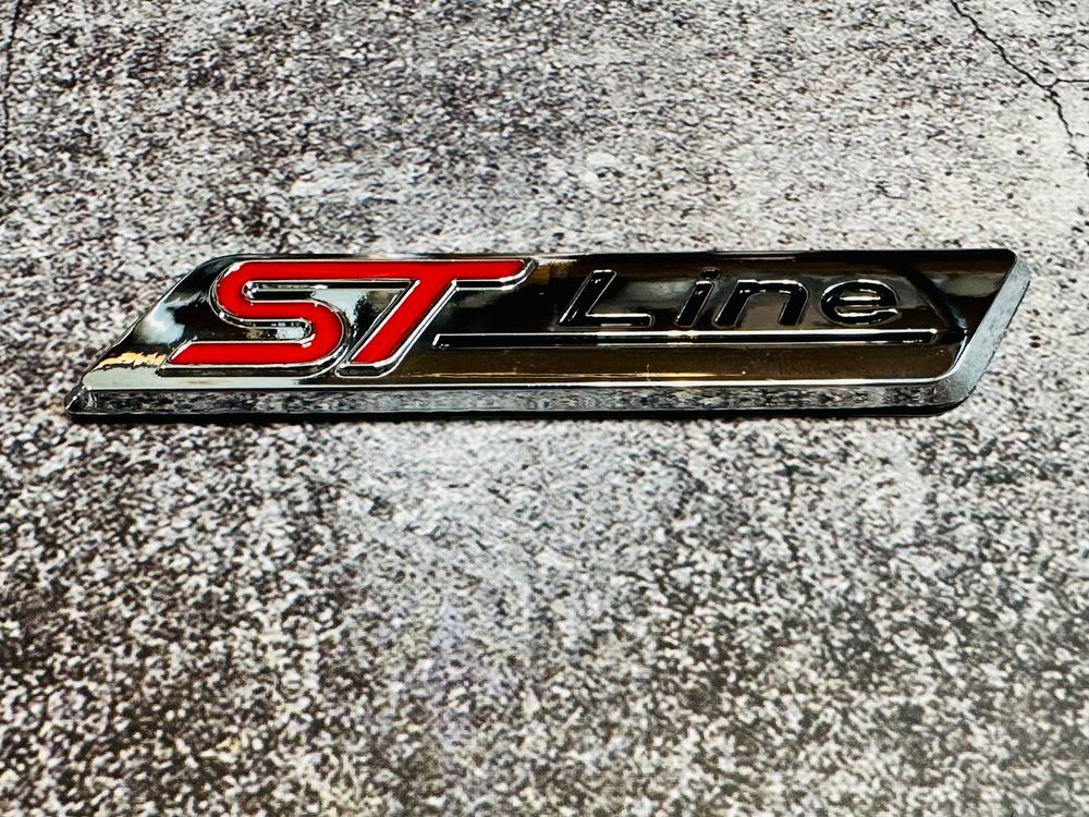 3D Auto Logo Aufkleber ST-Line - Selbstklebend Aus Zinklegierung Für Kühlergrill