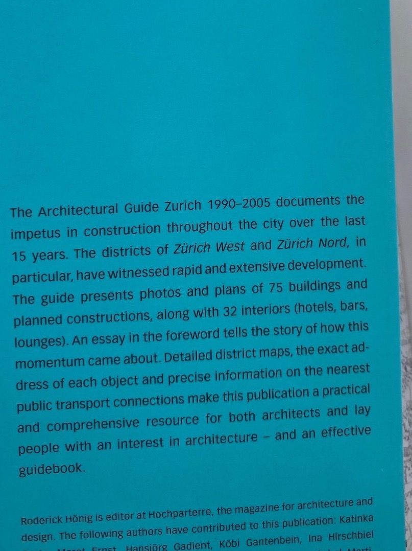 Libri: Architekturführer Zürich 1990-2005 – Usato da Zürich venduto da lesgarcons 4