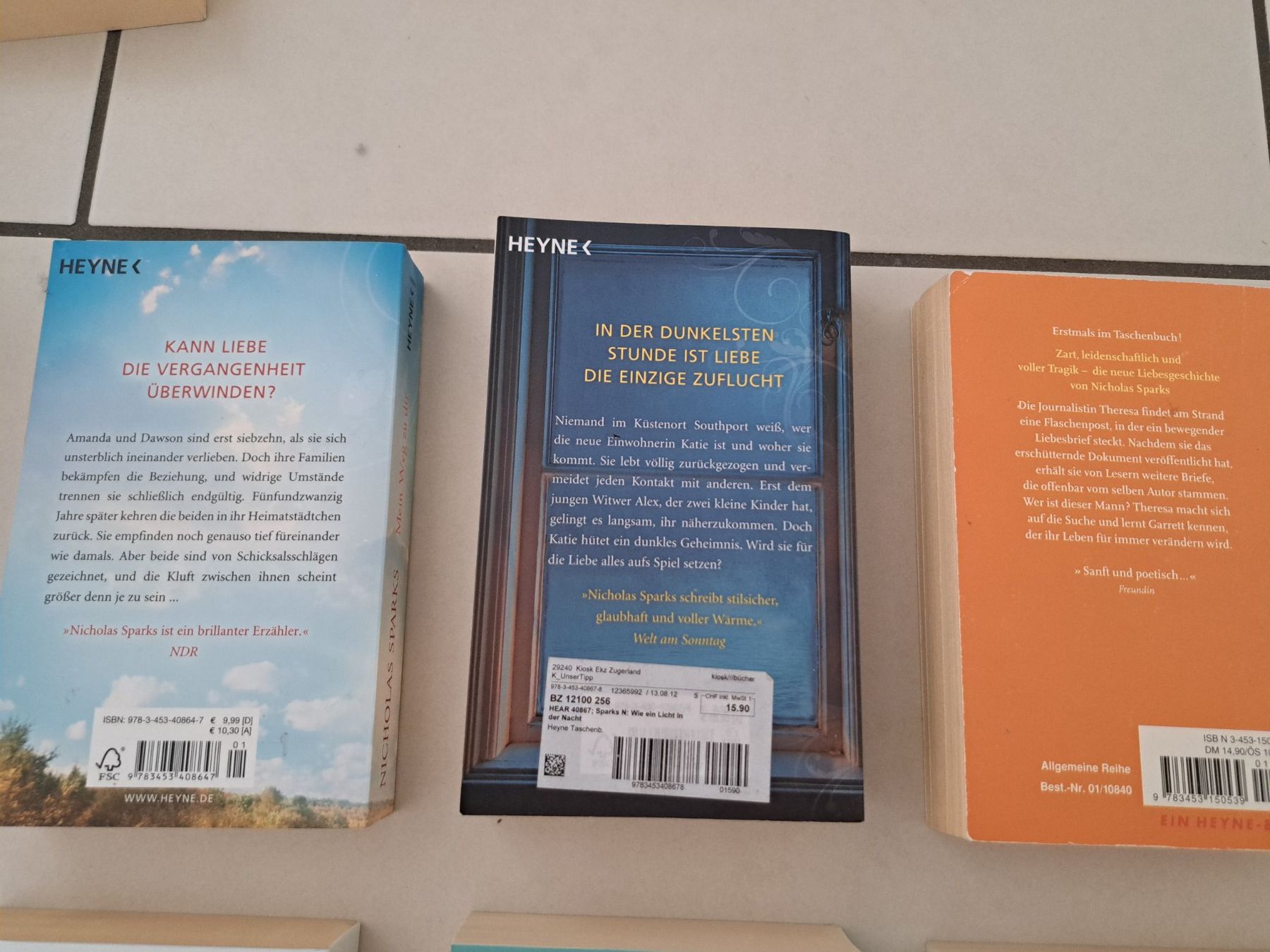 Libri: 6 Nicholas Sparks Romane – Usato da Buochs venduto da Ricola95 1